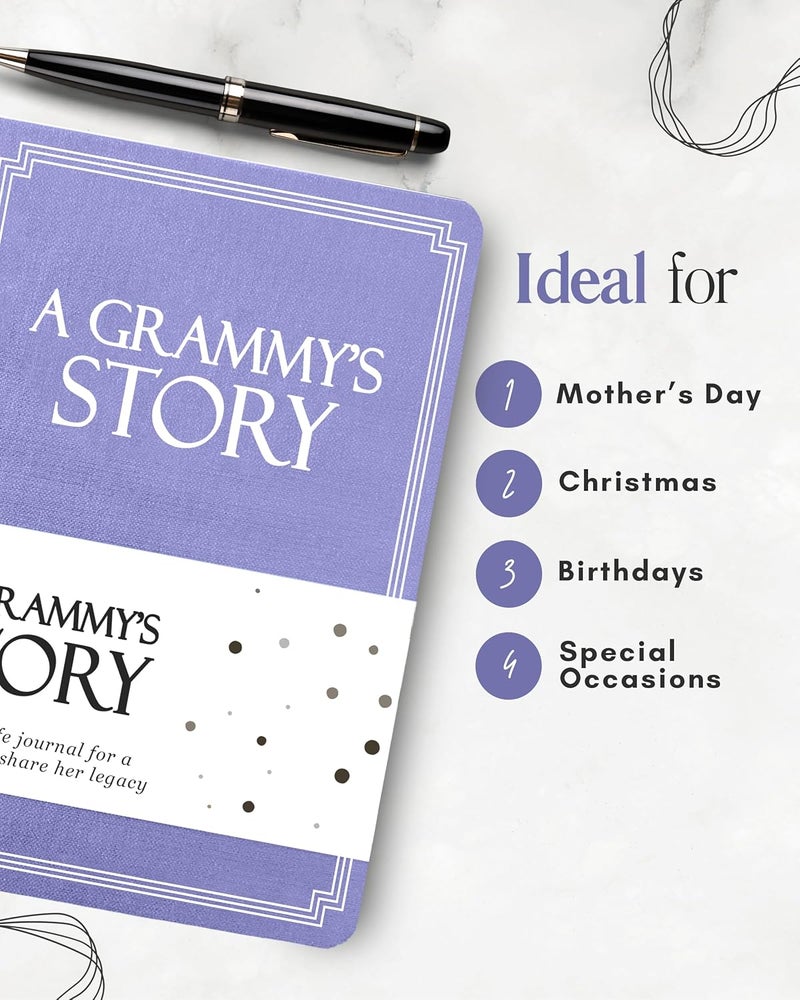 Coco & Lan Grammy's Life Story Journal (Hardcover): A Meaningful Keepsake for Grammy to Share Her Journey & Memories, Book Includes 250+ Prompt Questions, Sentimental Gift for Mother's Day, Birthday, Christmas - Image 5